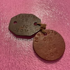 WW2 Dog Tags, RAF 1692375 J C HOW, Un Researched.