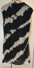 M&S Mesh Jersey Printed Mini Dress - Black Mix - Size 20