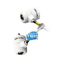 Mobilis Double Lock Security Cable With Key White 1.80m Lock