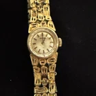 Seiko Watch Women 11-0549 Mechanical VTG Japan Gold Stainless Steel TESTED Works