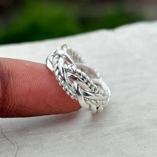 Anxiety Ring Spinner and Interlocking Fidget Rings, 925 Sterling Silve All size
