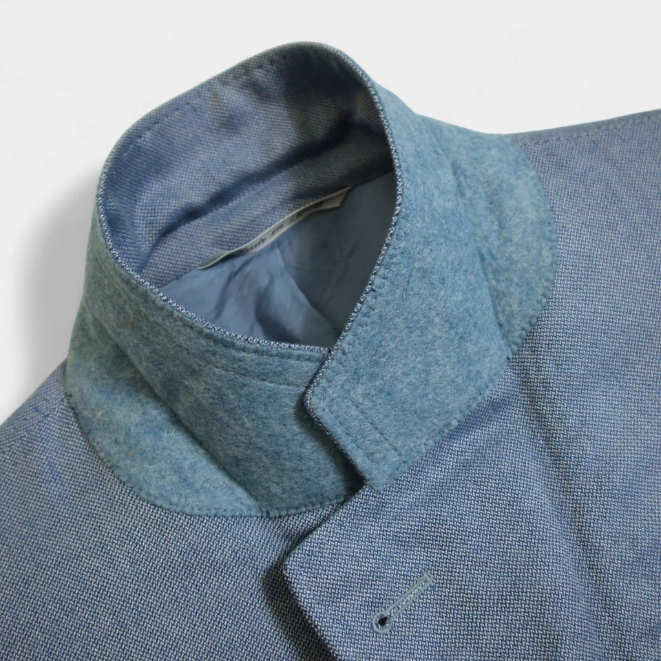 Abrigo deportivo Canali 44R azul claro bambú suave ligero sin estructura doble ventilación Foto 2 de 4