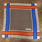 Yves Saint Laurent Silk Scarf Blue Orange White Hand Rolled — photo 4