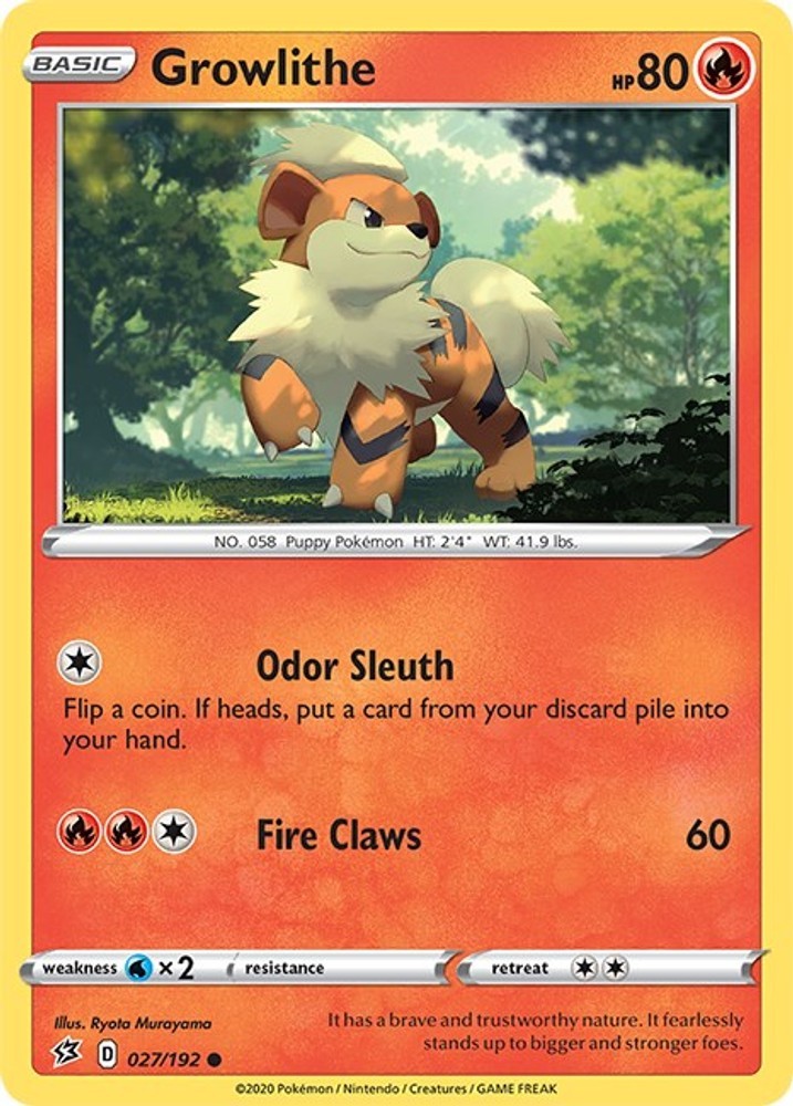 LP - Growlithe SWSH02 - 027/192 SWSH02: Rebel Clash