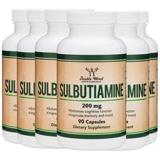 Sulbutiamine, 6 pack Capsules - Memory, Mood, Cognitive Nootropic Supplement