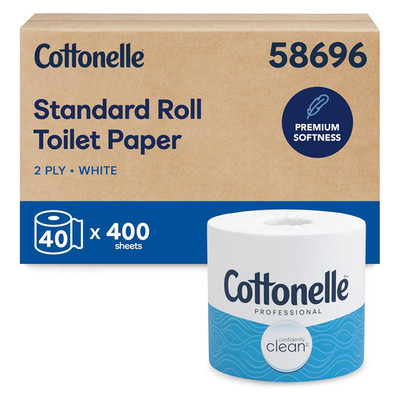 Cottonelle  Professional Cleancare Standard Roll Bulk Toilet Paper (58696), 2-Pl