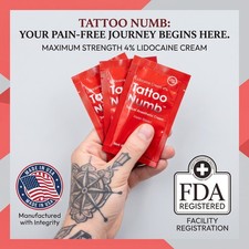 10g TattooNumb Lidocaine Numbing Cream Pain Relief Anesthetic Skin Numb