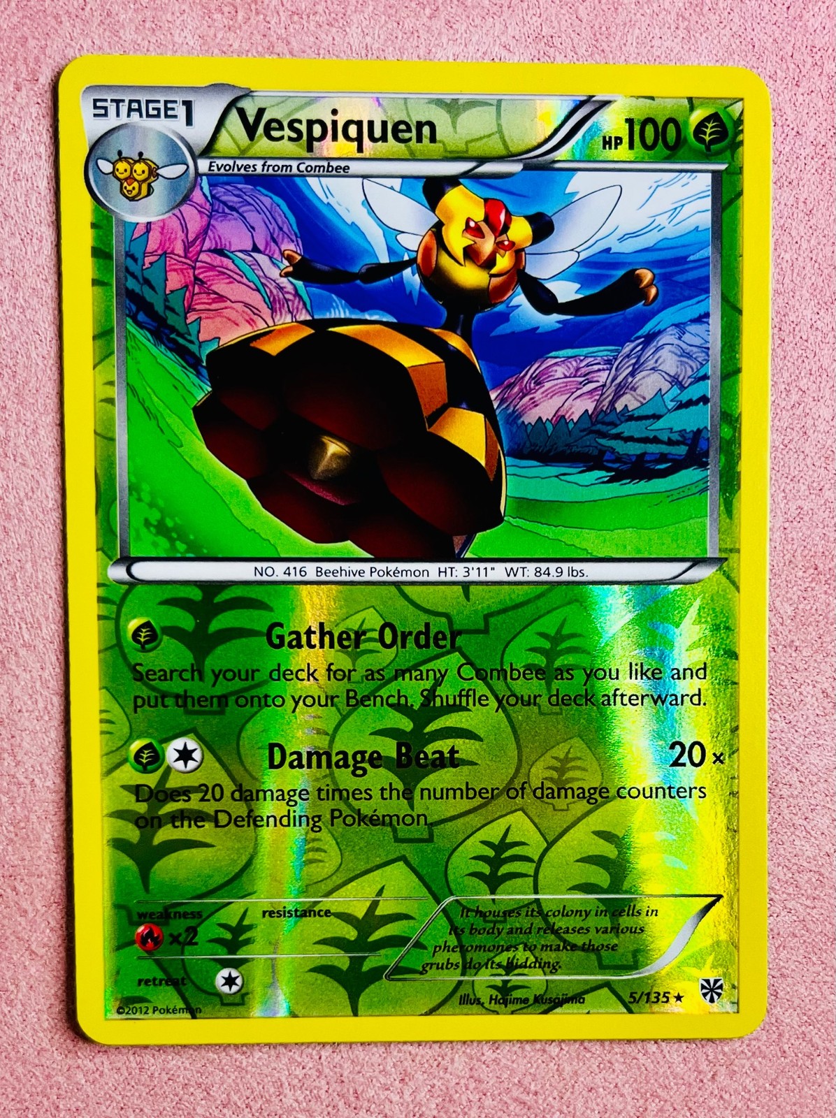 Vespiquen | 5/135 | Plasma Storm | 2013 Pokemon Rare Reverse Holo | LP
