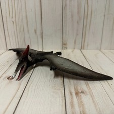 Bullyland Pteranodon Dinosaur Figure Black Gray Wings Hanging 11 Inch