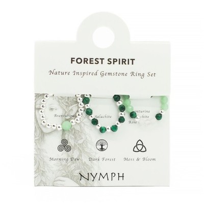 Nymph Fingerring Edelsteinring-Set  Waldgeist