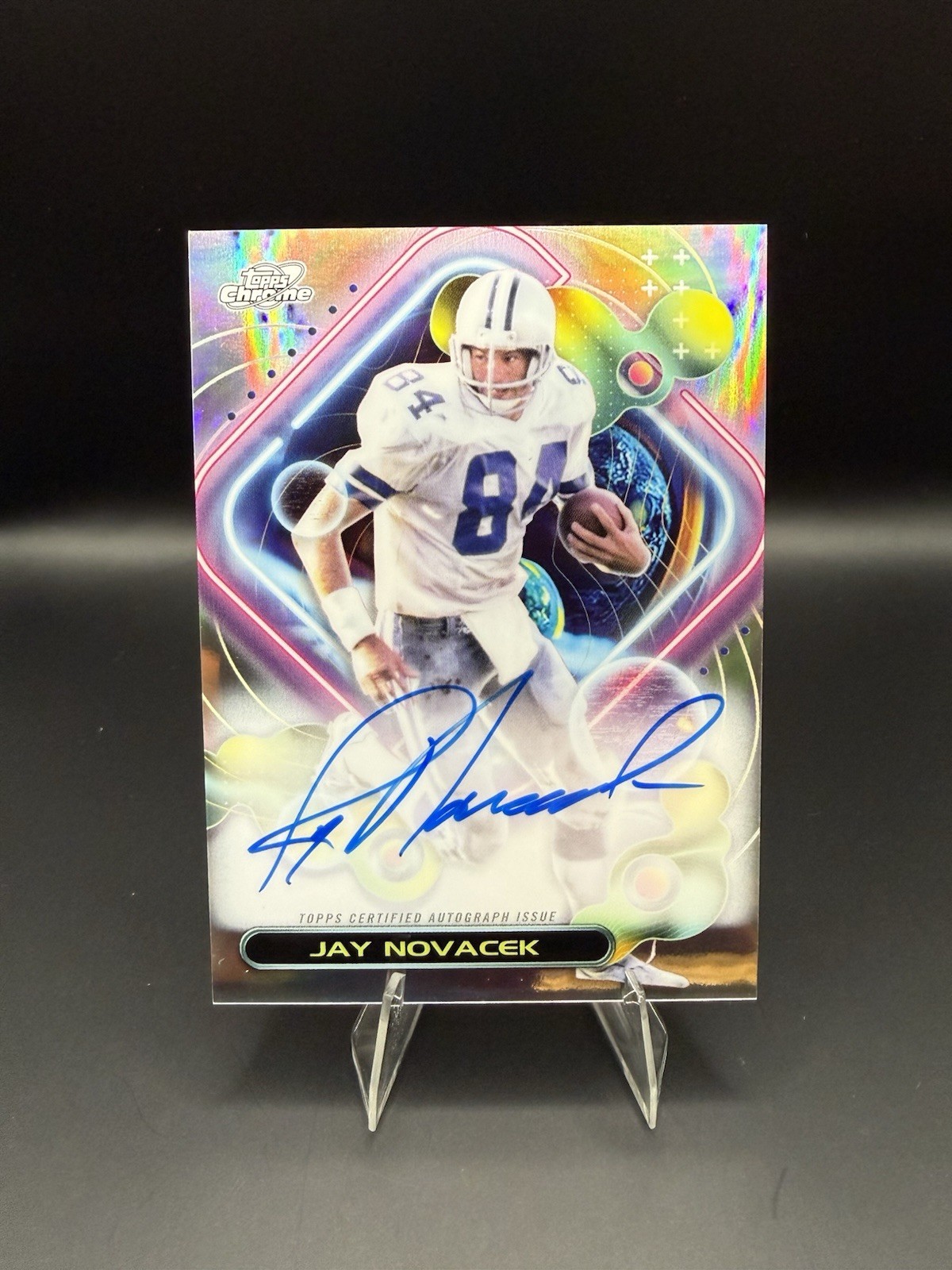 2023 Topps Composite - Cosmic Chrome Autographs Jay Novacek Variation On Card