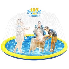 107 inch Extra Large Non-Slip Splash Pad Sprinkler for Dog, 107 inch, Yb
