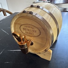 Mini Wooden 800ml Whiskey Drinking Dispenser Party Bar