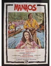 Póster MANAOS Fabio Testi Agostina Belli Amazon Canoa Western A467