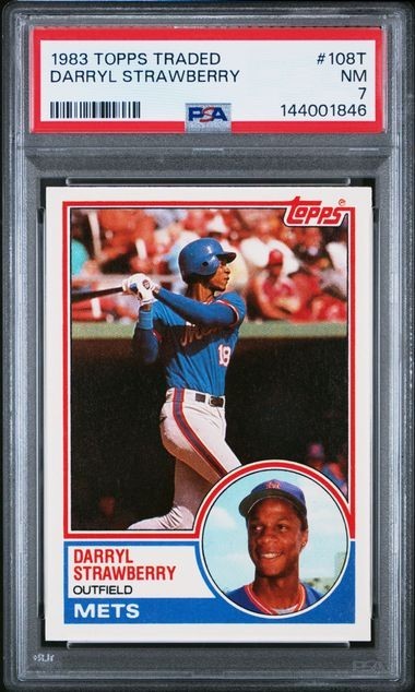 1983 Topps Traded Darryl Strawberry RC #108T New York Mets PSA Graded 7 NM MINT