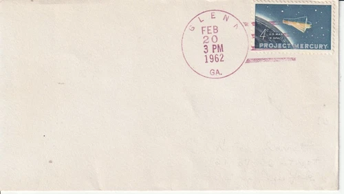 1193 4c Project Mercury February 20 1962 FDC First Day Glenn Georgia