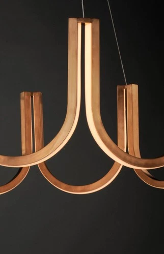 ET2 You 26 1/4" Wide Brushed Champagne LED Pendant Light - Picture 6 of 8