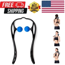 Neck Massager, Neck and Shoulder Shiatsu Deep Tissue Trigger Point Manual Sel...