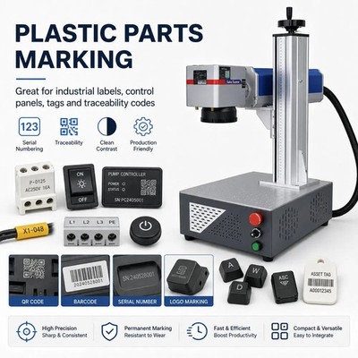 50W Desktop Fiber Laser Engraver for Industrial Metal Component Coding