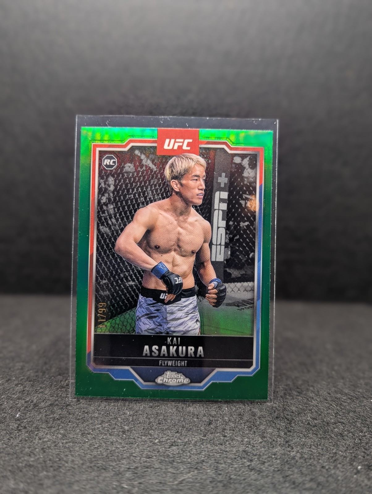2025 Topps Chrome UFC Kai Asakura Rc Green Refractor /99 #161