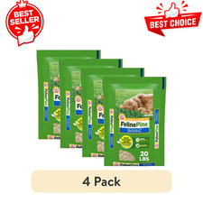 (4 pack) Feline Pine Original 100% Natural Cat Litter, Absorbent, Low Dust, 20Lb 0.56 per pound