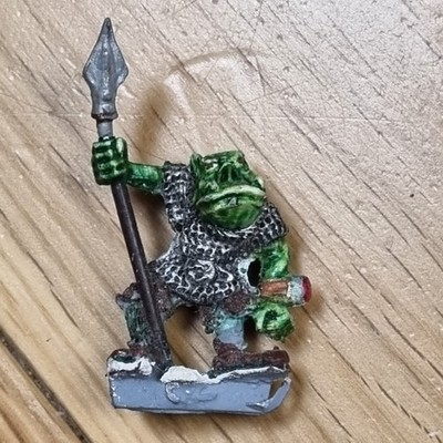Warhammer Fantasy 1985 Citadel Ork Metall GW Spearman D&D OOP