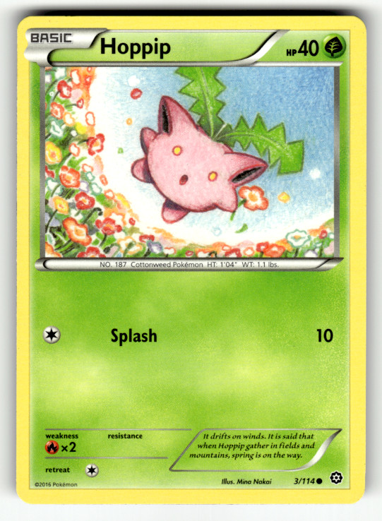 Hoppip 3/114 Normal Common XY - Steam Siege LP