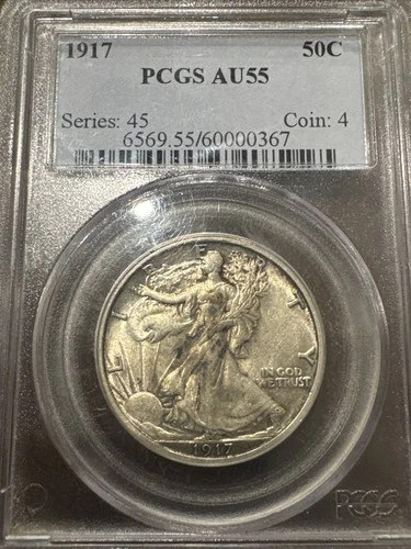 1917 Walking Liberty Half Dollar PCGS AU55