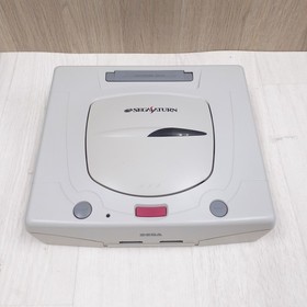 Sega Saturn Console With Light Virtua Gun Fighting Stick Controllers & 3 Games