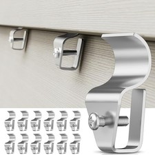 Cozcty Siding Hooks, 12 Pack Vinyl Siding Clips Hangers for Hanging Outdoor