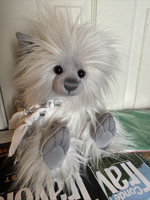 Charlie Bears  Wind Elf , 2025 - 13.5  Whispy Plush White Teddy Bear, OG Tags