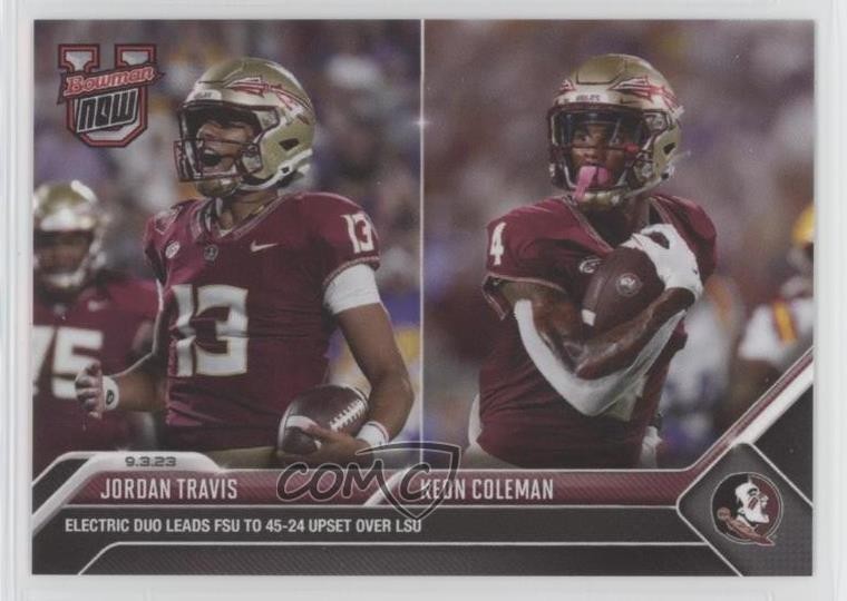 2023 Bowman U Now /1101 Jordan Travis Keon Coleman #1 1by6
