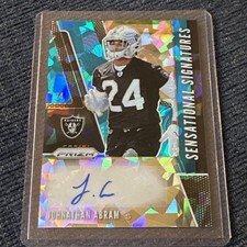 Johnathan Abram 2019 Prizm #SE-JOA Blue Ice Auto RC 77/99 Signatures RAIDERS-NFL