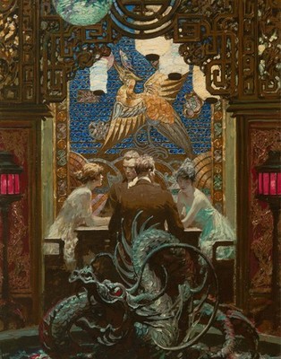 The Den of Iniquity, The Valley of the Giants by Dean Cornwell Art Print 11''x14''