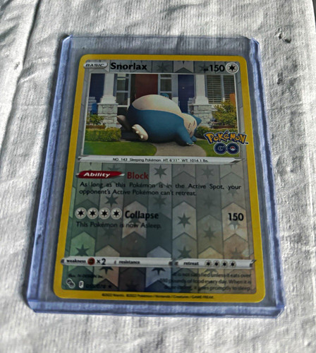 The Pokémon Company Snorlax 055/078 Pokémon GO Reverse Holo Rare ENG 150HP