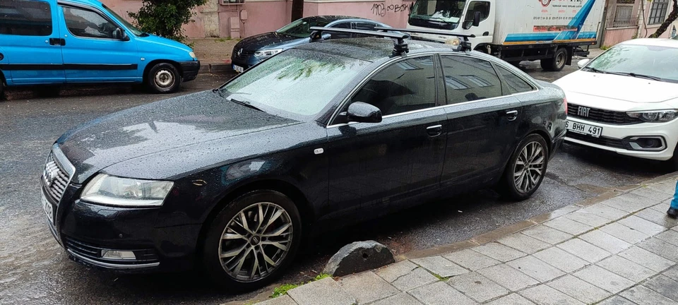 For Audi A6 C6 Sedan 2005-2011 Roof Rack Cross Bars Normal Roof Alu Black - Image 4 of 4