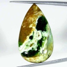 21.00Cts Natural Chrome Chalcedony Pear Cabochon Loose Gemstone 19x32x5mm