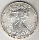 2001 P WALKING LIBERTY AMERICAN EAGLE .999 FINE SILVER DOLLAR COIN 1oz TYPE 1 $1