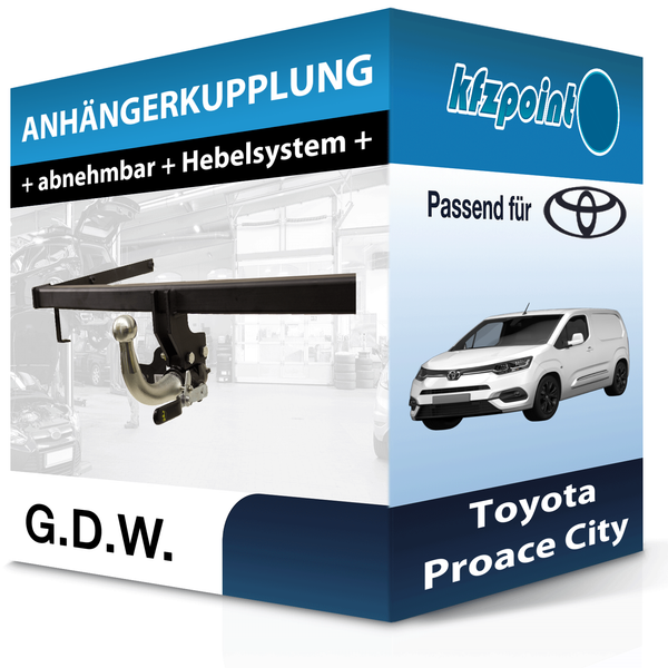 für Toyota Proace City 10.2019-Jetzt G.D.W. AnhäNgerkupplung Abnehmbar Neu-image