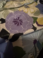 The Company Store "Purple/blue/Yellow Flowers" Twin Flat Sheet new without tag