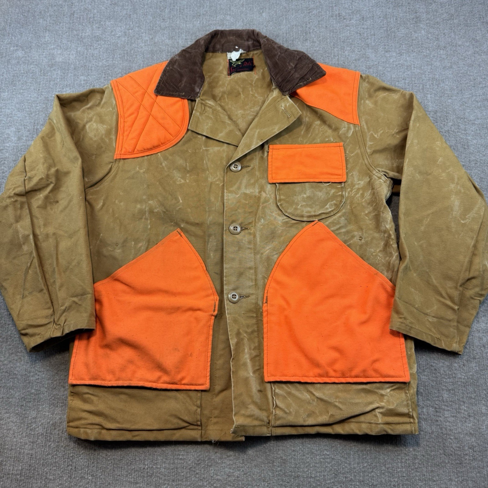 Vintage 60s Sport Bilt Canvas Hunting Jacket Old School Sportsman Padded Mens M