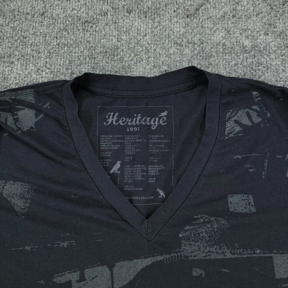 Camisa Heritage 1981 Para Hombre Grande Negra AOP New York Subway Gráfico Manga Corta Foto 2 de 4