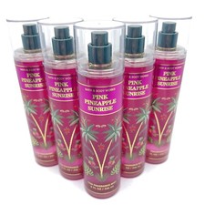 bath and body works 5pc PINK PINEAPPLE SUNRISE fine fragrance mist 8 Oz new 