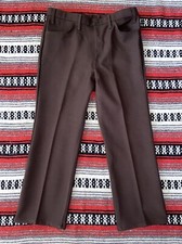 Vtg Levis Brown Pants Mens Size 38x32 USA Made 100 Polyester