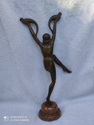Scultura In Bronzo Ballerina Primo Periodo Art Decò Anni 20 Del XX° Secolo - Bild 11 von 20