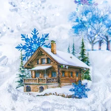 Winter Snow Scene PET Stickers Bullet Journal Album Card DIY Scrapbooking Crafts