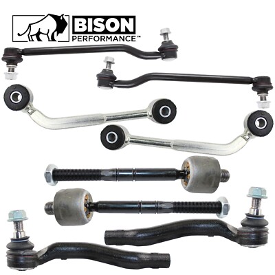 Bison Performance 8pc Front & Rear Sway Bar Link Tie Rod End Kit For W203 4Matic
