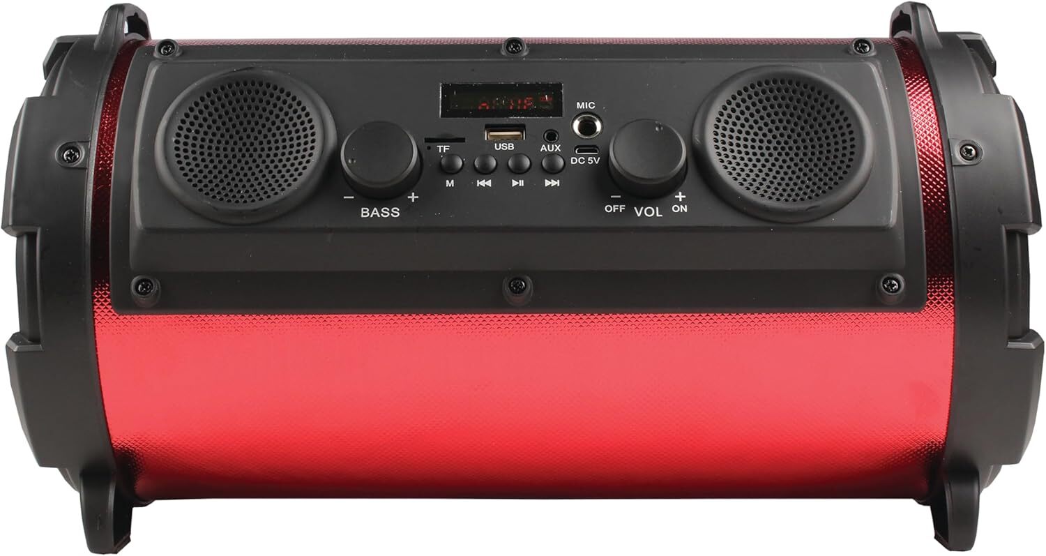 Parlante inalámbrico Supersonic IQ-1525BT-RD LED rojo USB Bluetooth con entradas Aux y Mic, imagen 2