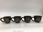 Chinese Ancient Copper Artifacts 福禄寿喜 Tea Cup with Handle A Set of 4 Handicrafts