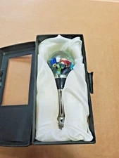 Art Glass Bottle Stopper LS Arts Millefiori Art Glass Multicolored Floral